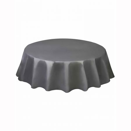 Nappe en plastique ronde Argent