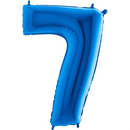 Ballon chiffre 7 Bleu