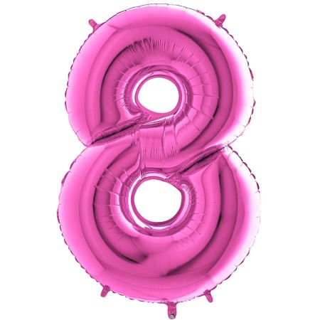 Ballon chiffre 8 Fushia