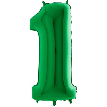 Ballon chiffre 1 Vert