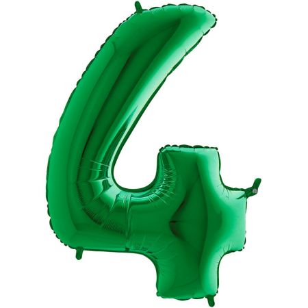 Ballon chiffre 4 Vert