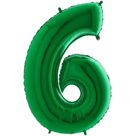 Ballon chiffre 6 Vert