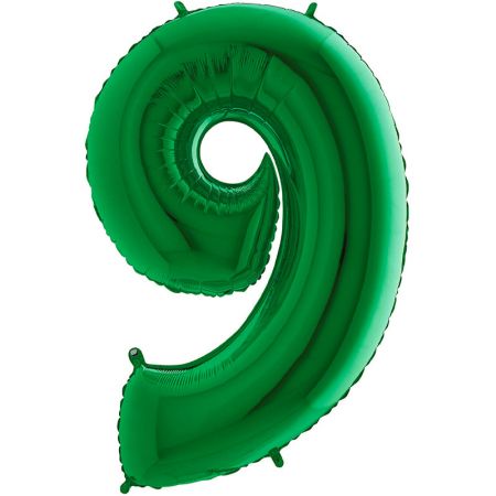 Ballon chiffre 9 Vert