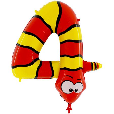 Ballon chiffre 4 Animaloons
