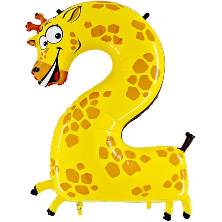 Ballon chiffre 2 Animaloons