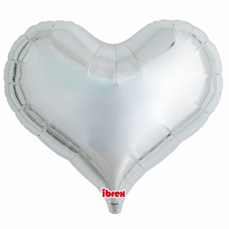 Ballon Mylar Coeur Jelly Argent