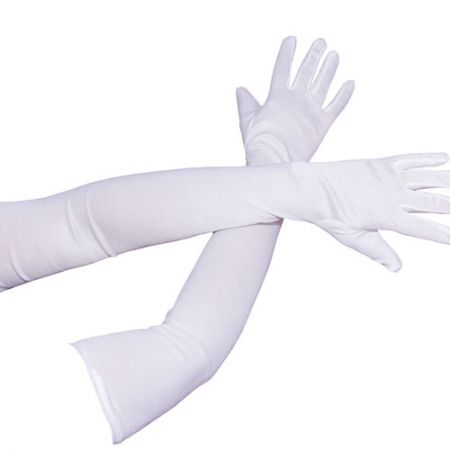 Gants longs blancs 56cm