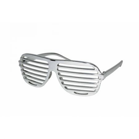 Lunettes Plastique "barreaux" argent