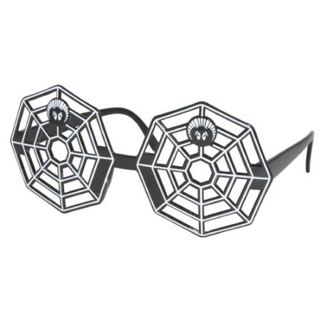 Lunettes en plastiques toile d'araignée noire