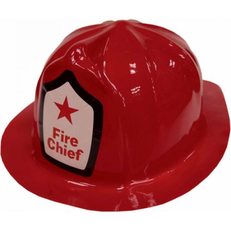 Casque de pompier rouge adulte