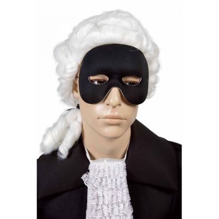 Perruque Marquis cheveux blancs attachés