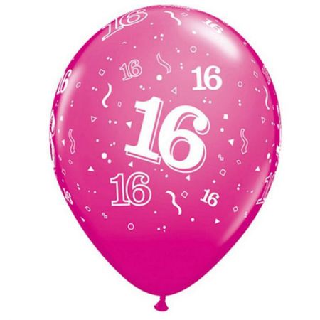 Ballon Qualatex 16 ans assortiment tropical