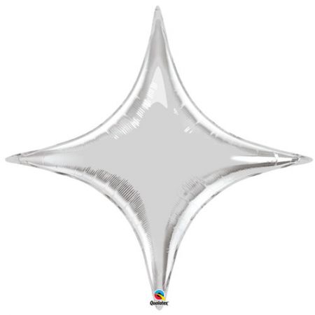 Ballon Mylar étoile design argent (Starpoint) 40''
