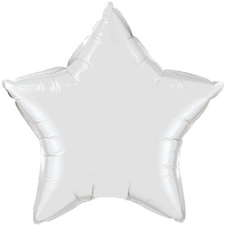 Ballon Mylar étoile blanc