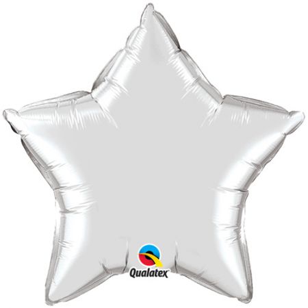 Ballon Mylar étoile argent (métallique)