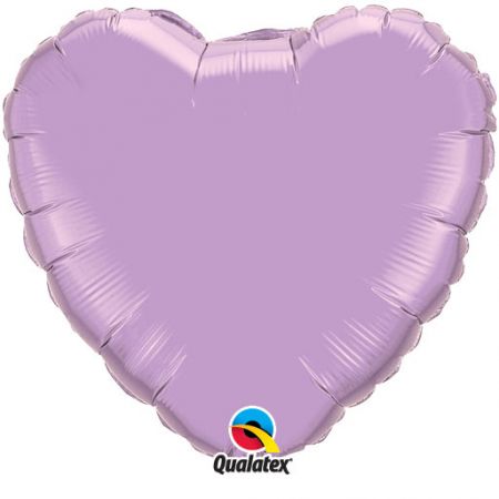 Ballon Mylar Coeur lavande perlé