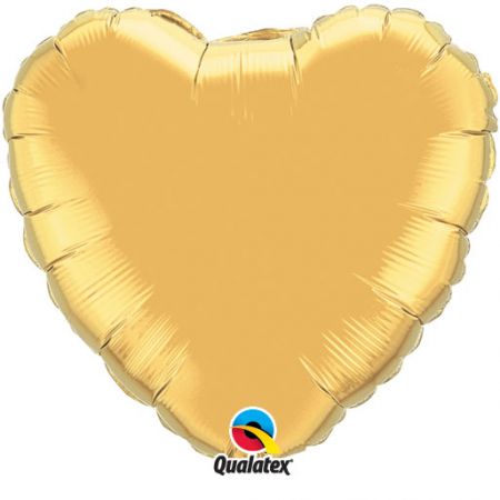 Ballon Mylar Coeur or (gold metllic)