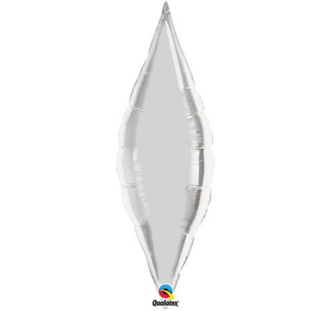 Ballon Mylar pointe argent (taper)