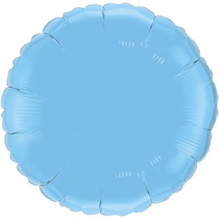 Ballon Mylar rond bleu pâle (pale blue)