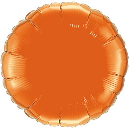 Ballon Mylar rond orange (orange)