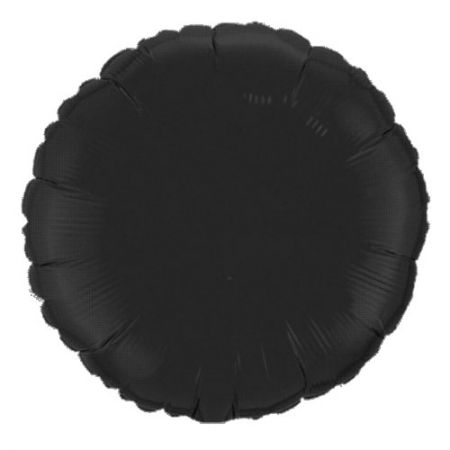 Ballon Mylar rond noir (noir onyx)