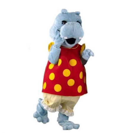 Déguisement mascotte hippopotame femme