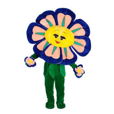 Déguisement mascotte marguerite bleue