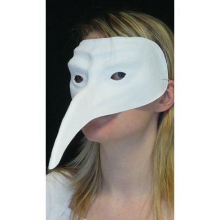 Loup Plastique Blanc - Long Nez Pointu