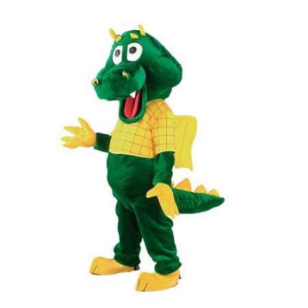 Déguisement mascotte dragon vert