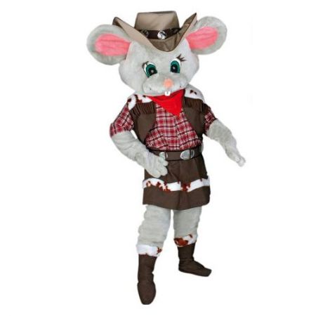 Déguisement mascotte souris cow boy femme