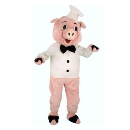 Déguisement mascotte cochon cuisinier