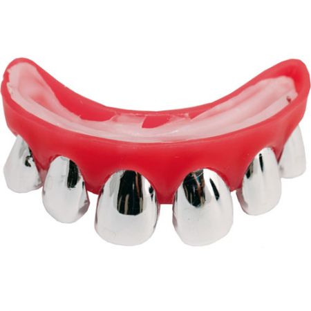 Dentier dents argentées