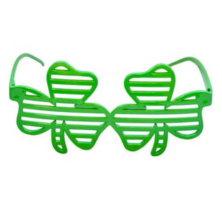 Lunettes trèfle vertes sans verres