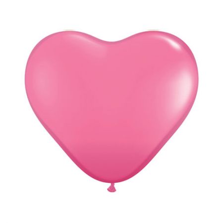 Ballon Coeur Rose Foncé (Rose)